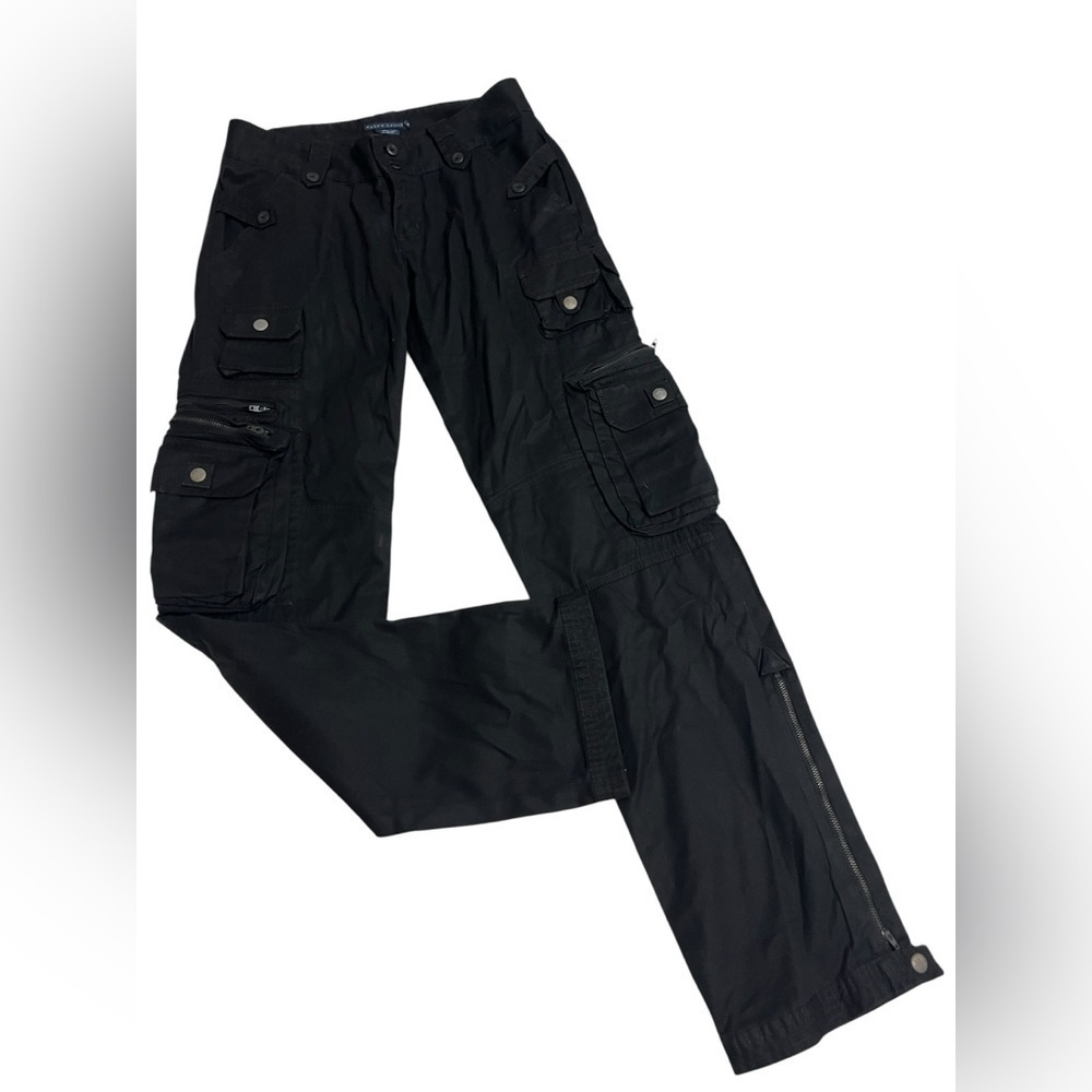 Vintage Ralph Lauren Black Low Rise Cargo Pants Sz 4 - Picture 3 of 10